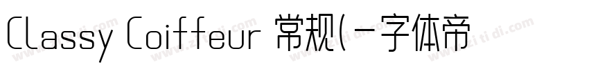 Classy Coiffeur 常规(字体转换